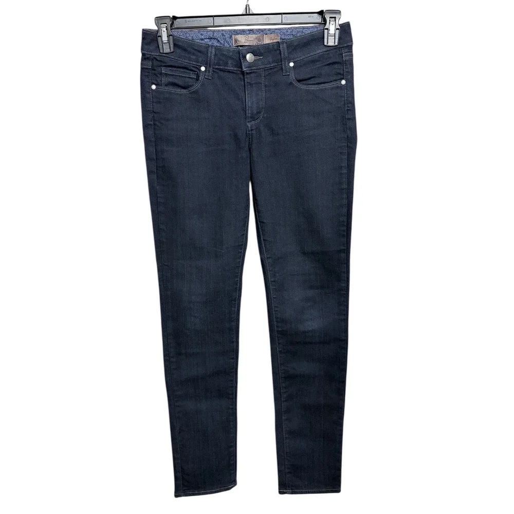 Paige Skyline Ankle Skinny Jeans Dark Wash Women's Size 28 Premium Denim‎